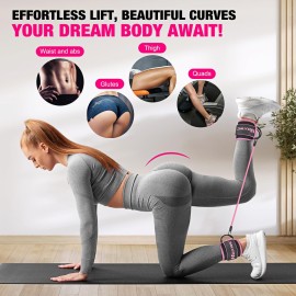 HOXWC Ankle Bands with Cuffs for Leg and Booty Workouts - Resistance Bands for Kickbacks and Hip Training HOXWC Ankle Bands with Cuffs for Leg and Booty Workouts - Resistance Bands for Kickbacks and Hip Training