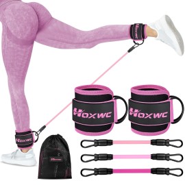 HOXWC Ankle Bands with Cuffs for Leg and Booty Workouts - Resistance Bands for Kickbacks and Hip Training HOXWC Ankle Bands with Cuffs for Leg and Booty Workouts - Resistance Bands for Kickbacks and Hip Training