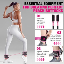 HOXWC Ankle Bands with Cuffs for Leg and Booty Workouts - Resistance Bands for Kickbacks and Hip Training HOXWC Ankle Bands with Cuffs for Leg and Booty Workouts - Resistance Bands for Kickbacks and Hip Training