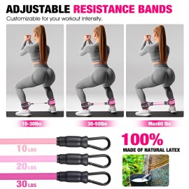 HOXWC Ankle Bands with Cuffs for Leg and Booty Workouts - Resistance Bands for Kickbacks and Hip Training HOXWC Ankle Bands with Cuffs for Leg and Booty Workouts - Resistance Bands for Kickbacks and Hip Training
