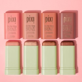 Pixi On-the-Glow Bronze - SoftGlow, Hydrating Tinted Moisture Bronzer Stick with Ginseng, Aloe Vera & Fruit Extracts, For Cheeks & Lips, 19g / 0.6oz, Paraben-Free