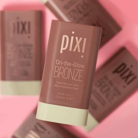Pixi On-the-Glow Bronze - BeachGlow, Hydrating Tinted Moisture Bronzer Stick with Ginseng, Aloe Vera & Fruit Extracts, For Cheeks & Lips, 19g / 0.6oz, Paraben-Free