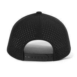 VOBOOM Men Quick Dry Baseball Cap Laser Cut Mesh Ball Curved Brim Snapback Hat (Black)
