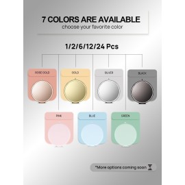 Getinbulk Compact Mirror for Purse, Double-Sided 1X/2X Magnifying Metal Pocket Makeup Mirrors(Round, Onyx Black) Getinbulk Compact Mirror for Purse, Double-Sided 1X/2X Magnifying Metal Pocket Makeup Mirrors(Round, Onyx Black)