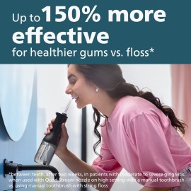 Philips Sonicare Cordless Power Flosser 3000, Water Flosser with Innovative Quad Stream Technology, Oral Irrigator with 2 Flossing Modes and 3 Intensity Levels, Ergonomic Design, Black, HX3826/23 Philips Sonicare Cordless Power Flosser 3000, Water Flosser with Innovative Quad Stream Technology, Oral Irrigator with 2 Flossing Modes and 3 Intensity Levels, Ergonomic Design, Black, HX3826/23