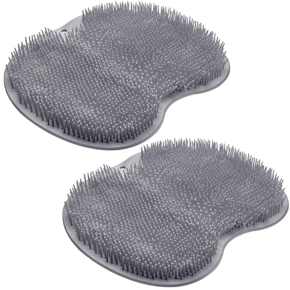 2PACK Shower Foot Scrubber Mat Back Washer Back Exfoliating Bath Wash Pad Wall Mounted Slip Suction Cups Foot Scrubber for Use in Shower Cups Foot Cleaner for Men and Women 2PACK Shower Foot Scrubber Mat Back Washer Back Exfoliating Bath Wash Pad Wall Mounted Slip Suction Cups Foot Scrubber for Use in Shower Cups Foot Cleaner for Men and Women