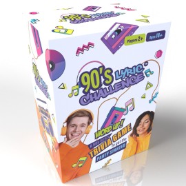90s Music Trivia Card Game - Finish The Lyrics - Fun Party Game for Adults, Millennials & Gen X Music Lovers