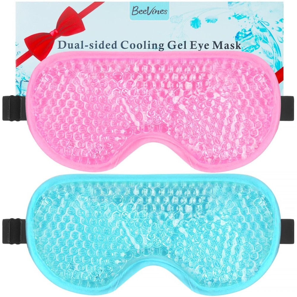 BeeVines Gel Eye Mask, 2 Pack Cooling Ice Masks for Puffy Eyes for Men & Women, Cold & Warm Compress for Post Surgery, Puffiness, Allergies, Sinuses & Migraines Treatment BeeVines Gel Eye Mask, 2 Pack Cooling Ice Masks for Puffy Eyes for Men & Women, Cold & Warm Compress for Post Surgery, Puffiness, Allergies, Sinuses & Migraines Treatment