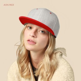 CHCHOK.LIDS Flat Bill Visor Classic Snapback Hat Blank Adjustable Brim High Top End Trendy Color Style Plain Tone Baseball Cap (Black)