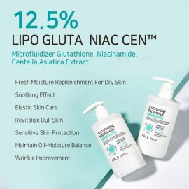 APLB Glutathione Niacinamide Body Lotion | LIPO GLUTA NIAC CEN 12.5% 10.14 FL.OZ/Korean Skincare, Long lasting hydration, Revitalize for gentle and improve skin texture APLB Glutathione Niacinamide Body Lotion | LIPO GLUTA NIAC CEN 12.5% 10.14 FL.OZ/Korean Skincare, Long lasting hydration, Revitalize for gentle and improve skin texture