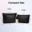 Wandering Nature Makeup Bag Small Cosmetic Bag for Purse 2 Pack Small Make Up Pouch Vegan Leather Cute Travel Pouch with Zipper for Women, Black