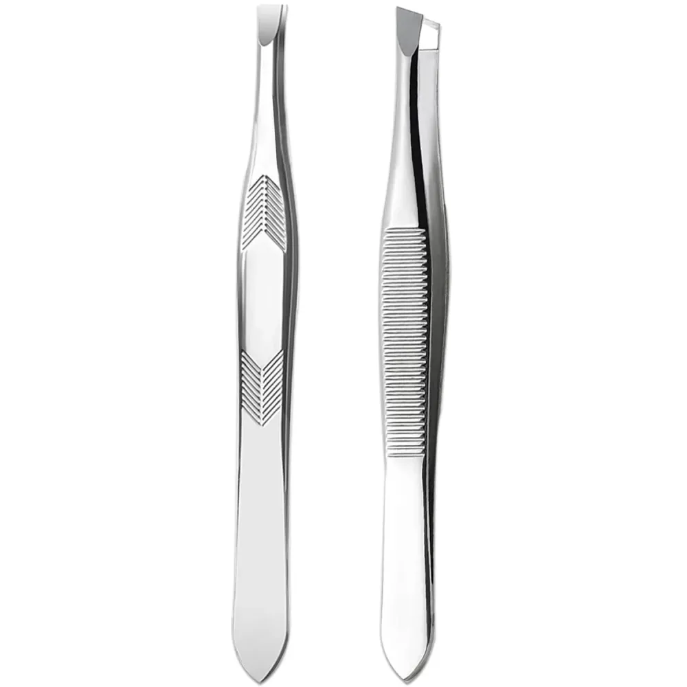 2Pcs Stainless Steel Tweezers for Women Facial Hair 2Pcs Stainless Steel Tweezers for Women Facial Hair