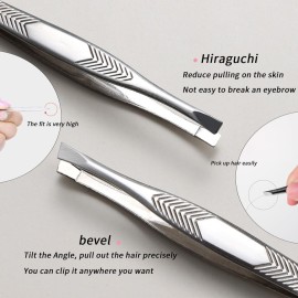 2Pcs Stainless Steel Tweezers for Women Facial Hair 2Pcs Stainless Steel Tweezers for Women Facial Hair