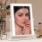 ROLOVE 9x11 Small Vanity Mirror with Lights, Lighted Makeup Mirror with Light, Portable Tabletop Cosmetic Make Up Mirror, Smart Touch Control, Dual Power Supply, 360Rotation
