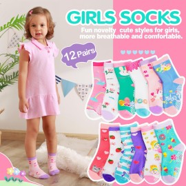 Welwoos Baby Girls Toddlers Grips Socks Kids Non Slip Anti Skid Funny Animal Cartoon Gift Cotton Socks with Grippers 12 Pairs Stocking Stuffers (Flower,3-5 Y) Welwoos Baby Girls Toddlers Grips Socks Kids Non Slip Anti Skid Funny Animal Cartoon Gift Cotton Socks with Grippers 12 Pairs Stocking Stuffers (Flower,3-5 Y)