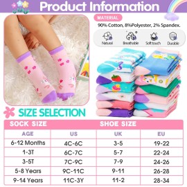 Welwoos Baby Girls Toddlers Grips Socks Kids Non Slip Anti Skid Funny Animal Cartoon Gift Cotton Socks with Grippers 12 Pairs Stocking Stuffers (Flower,3-5 Y) Welwoos Baby Girls Toddlers Grips Socks Kids Non Slip Anti Skid Funny Animal Cartoon Gift Cotton Socks with Grippers 12 Pairs Stocking Stuffers (Flower,3-5 Y)