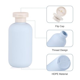 UMETASS 6.8 oz Plastic Travel Shampoo Bottles, Refillable Flip Cap Squeeze Bottles for Toiletries, Large Leakage-Proof Travel Shampoo and Conditioner Bottles (Blue) UMETASS 6.8 oz Plastic Travel Shampoo Bottles, Refillable Flip Cap Squeeze Bottles for Toiletries, Large Leakage-Proof Travel Shampoo and Conditioner Bottles (Blue)