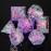 LDICEK DND Dice Set Sharp Edged Dice Set of 7 DND Faceted Dice Golden Numbers and Beautiful Iron Box Perfect for Dungeons & Dragons RPG and Board Game(Purple Green)