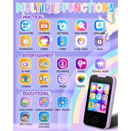 Kids Smart Phone Gifts for Girls 6-8 Year Old,Touchscreen Toy Cell Phone with Multi APPs 8G TF Card for Learning Play Christmas Birthday Gifts for Girls Age 3 4 5 6 7 8 9 Kids Smart Phone Gifts for Girls 6-8 Year Old,Touchscreen Toy Cell Phone with Multi APPs 8G TF Card for Learning Play Christmas Birthday Gifts for Girls Age 3 4 5 6 7 8 9