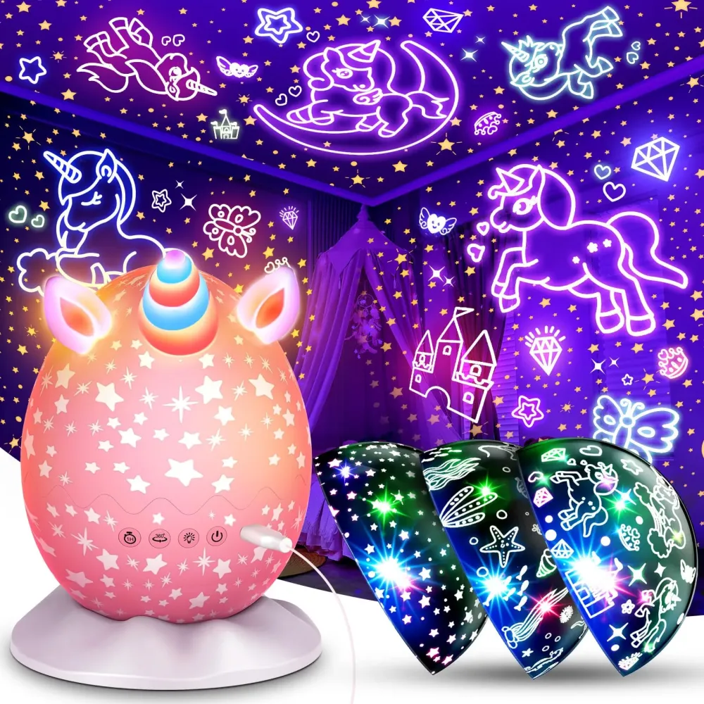 Unicorn Night Light Kids Toys 3 in 1 Unicorns & Starry Sky & Sea World Nights Lights Projector for 3 4 5 6 7 8 9 10 11 12 Year Old Girls, Birthday Gifts for Kids 3-12 Night Lamp for Bedroom Unicorn Night Light Kids Toys 3 in 1 Unicorns & Starry Sky & Sea World Nights Lights Projector for 3 4 5 6 7 8 9 10 11 12 Year Old Girls, Birthday Gifts for Kids 3-12 Night Lamp for Bedroom