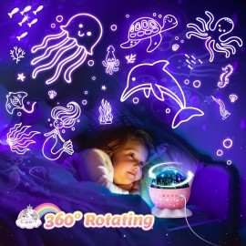 Unicorn Night Light Kids Toys 3 in 1 Unicorns & Starry Sky & Sea World Nights Lights Projector for 3 4 5 6 7 8 9 10 11 12 Year Old Girls, Birthday Gifts for Kids 3-12 Night Lamp for Bedroom Unicorn Night Light Kids Toys 3 in 1 Unicorns & Starry Sky & Sea World Nights Lights Projector for 3 4 5 6 7 8 9 10 11 12 Year Old Girls, Birthday Gifts for Kids 3-12 Night Lamp for Bedroom