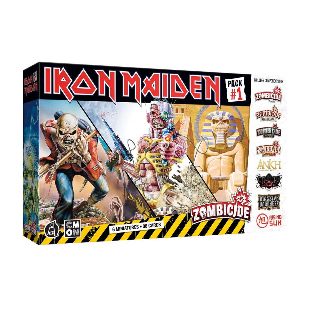 Zombicide Iron Maiden Character Pack 1 - Eddie Miniatures and Game Enhancements! Cooperative Strategy Board Game, Ages 14+, 1-6 Players, 60 Minute Playtime, Made by CMON Zombicide Iron Maiden Character Pack 1 - Eddie Miniatures and Game Enhancements! Cooperative Strategy Board Game, Ages 14+, 1-6 Players, 60 Minute Playtime, Made by CMON