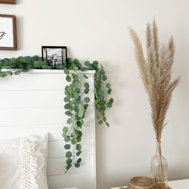 CQURE 8Pcs Eucalyptus Garland,Artificial Eucalyptus Leaves Table Greenery Garland Wreath Spring Vines for Wedding Party Table Bedroom Wall Room Decor CQURE 8Pcs Eucalyptus Garland,Artificial Eucalyptus Leaves Table Greenery Garland Wreath Spring Vines for Wedding Party Table Bedroom Wall Room Decor