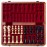A&A Premium Natural Mahogany Folding Chess Set, w/ 15 Board & 3 King Height Staunton Chess Pieces, Includes 2 Extra Queens and a Storage Bag