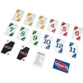 Phase 10 Card Game for Adults Bundle with Mr Dice Drawstring Bag