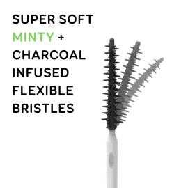 Grin Charcoal Infused Softstx, Gentle Dental Picks, 90 Count, Soft Flexible Bristles, Textured Plaque Removing Toothpick, Minty Flavor, for Between Teeth, Refillable Hygienic Case Grin Charcoal Infused Softstx, Gentle Dental Picks, 90 Count, Soft Flexible Bristles, Textured Plaque Removing Toothpick, Minty Flavor, for Between Teeth, Refillable Hygienic Case