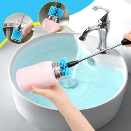 AnDocK 5 Pack Bottle Cleaning Brush Set, Stainless Steel Scrub Cleaner Brush with 15\'\' Long Handle and 3 Straw Brushes, Flexible for Cleaning Sport Water Bottles, Straws, Coffee Mug, Cups, Baby Bottle AnDocK 5 Pack Bottle Cleaning Brush Set, Stainless Steel Scrub Cleaner Brush with 15\'\' Long Handle and 3 Straw Brushes, Flexible for Cleaning Sport Water Bottles, Straws, Coffee Mug, Cups, Baby Bottle