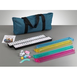 usamjtable 166 Tiles American Mahjong Set Soft Bag 4 All in One Color Pushers Racks Combo Easy Carry (Teal) usamjtable 166 Tiles American Mahjong Set Soft Bag 4 All in One Color Pushers Racks Combo Easy Carry (Teal)