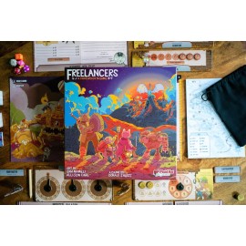 Freelancers Board Game - Dive into a Post-Apocalyptic Gig Economy! Narrative Adventure Game, Fantasy RPG Game, Ages 14+, 3-7 Players, 90 Minute Playtime, Made by Plaid Hat Games Freelancers Board Game - Dive into a Post-Apocalyptic Gig Economy! Narrative Adventure Game, Fantasy RPG Game, Ages 14+, 3-7 Players, 90 Minute Playtime, Made by Plaid Hat Games