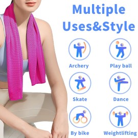 4 Pack Cooling Towel (40x12), Soft Breathable Chilly Towel, Ice Towel, Microfiber Towel for Yoga, Sport, Running, Workout,Gym, Camping, Fitness, Workout & More Activities(Multicolor) 4 Pack Cooling Towel (40x12), Soft Breathable Chilly Towel, Ice Towel, Microfiber Towel for Yoga, Sport, Running, Workout,Gym, Camping, Fitness, Workout & More Activities(Multicolor)
