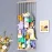 Zayysoha Stuffed Animal Storage & Toy Storage Organizer - Wooden Corner Hammock Shelf for Stuffed Animal Hammock Corner, Nursery, Playroom, Bedroom. Versatile Toy Organizer with Zoo Pattern