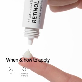 The INKEY List Retinol Eye Cream 0.5 oz/15ml, Reduce Wrinkles and Fine Lines, Night Cream, Vegan Friendly, Suitable For All Skin Types The INKEY List Retinol Eye Cream 0.5 oz/15ml, Reduce Wrinkles and Fine Lines, Night Cream, Vegan Friendly, Suitable For All Skin Types