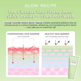 Glow Recipe Avocado Ceramide Facial Cleanser for Dry Skin - Hydrating Gel to Foaming Face Wash for Women & Men - Gentle Moisture Barrier Repair with Hyaluronic Acid & Colloidal Oatmeal, 150ml Glow Recipe Avocado Ceramide Facial Cleanser for Dry Skin - Hydrating Gel to Foaming Face Wash for Women & Men - Gentle Moisture Barrier Repair with Hyaluronic Acid & Colloidal Oatmeal, 150ml
