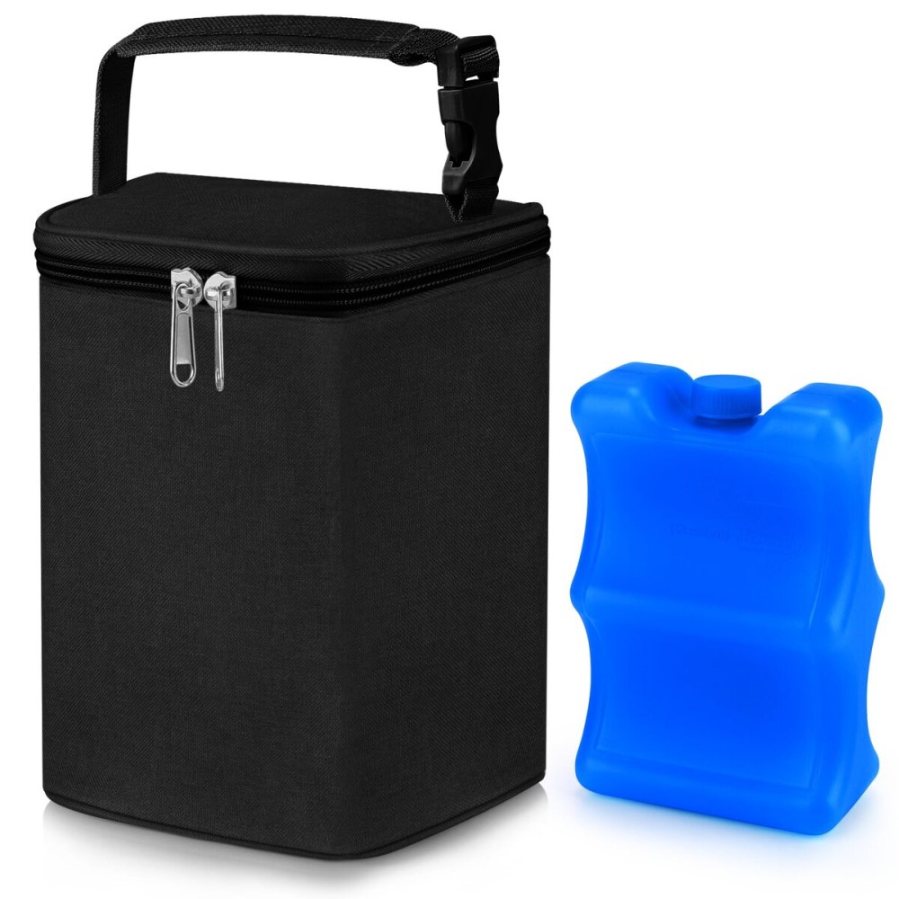 Accmor Breastmilk Cooler Bag with Ice Pack, Baby Bottle Cooler Bags, Insulated Bottle Cooler Tote Bags On The Go, Fits 4 Large 8oz Bottles, for Nursing Mom Daycare Travel, Black Accmor Breastmilk Cooler Bag with Ice Pack, Baby Bottle Cooler Bags, Insulated Bottle Cooler Tote Bags On The Go, Fits 4 Large 8oz Bottles, for Nursing Mom Daycare Travel, Black