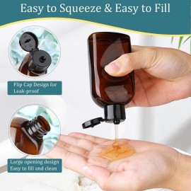 Cosywell Travel Bottles for Toiletries 4pcs 3.4oz Travel Shampoo and Conditioner Bottles TSA Approved Travel Size Containers Leak Proof Small Plastic Squeeze Bottles with Flip Cap