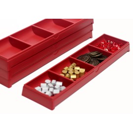 GameTamer 4-Pack Token Trays for Board Game Meeples (Token Tamers - Set of 4, Crimson Red) GameTamer 4-Pack Token Trays for Board Game Meeples (Token Tamers - Set of 4, Crimson Red)