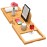 Premium Bamboo Bathtub Tray Caddy - Bath Tub Tray Table for Bathtub - Bath Caddy Tray for Bathtub, Expandable Size, Fits Most Bath Tubs