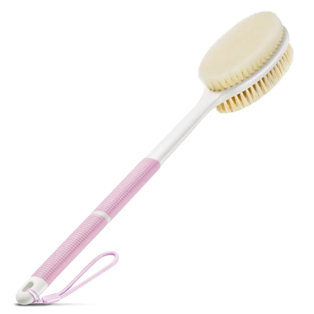 Backski Body Scrubber Anti Slip for Shower,Shower Brush Long Handle with Stiff and Soft Bristles,Body Wash Exfoliating Back Scrubber for Bath or Dry Brushing Body Brush(Pink) Backski Body Scrubber Anti Slip for Shower,Shower Brush Long Handle with Stiff and Soft Bristles,Body Wash Exfoliating Back Scrubber for Bath or Dry Brushing Body Brush(Pink)