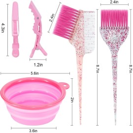 Asqraqo 11pcs Hair Coloring Kit - Professional Salon Tools for DIY Mixing, Includes Clips, Bowl, Dye Brush, Earmuffs - Perfect for Bleaching and Dye Asqraqo 11pcs Hair Coloring Kit - Professional Salon Tools for DIY Mixing, Includes Clips, Bowl, Dye Brush, Earmuffs - Perfect for Bleaching and Dye