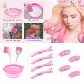 Asqraqo 11pcs Hair Coloring Kit - Professional Salon Tools for DIY Mixing, Includes Clips, Bowl, Dye Brush, Earmuffs - Perfect for Bleaching and Dye Asqraqo 11pcs Hair Coloring Kit - Professional Salon Tools for DIY Mixing, Includes Clips, Bowl, Dye Brush, Earmuffs - Perfect for Bleaching and Dye