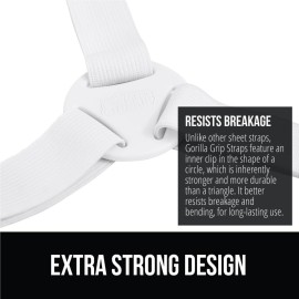 GORILLA GRIP Patent Pending Bed Sheet Holders, Adjustable Elastic Fasteners with Metal Clips, Keep in Place Fitted Bedding Straps, Easy Install Suspenders Mattress, Firm Tight, 4 Pack White GORILLA GRIP Patent Pending Bed Sheet Holders, Adjustable Elastic Fasteners with Metal Clips, Keep in Place Fitted Bedding Straps, Easy Install Suspenders Mattress, Firm Tight, 4 Pack White