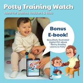 Potty Training Watch for Kids V2 - A Water Resistant Potty Reminder Device for Boys & Girls to Train Your Toddler with Fun/Musical & Vibration Interval Reminder with Potty Training eBook (Sky) Potty Training Watch for Kids V2 - A Water Resistant Potty Reminder Device for Boys & Girls to Train Your Toddler with Fun/Musical & Vibration Interval Reminder with Potty Training eBook (Sky)