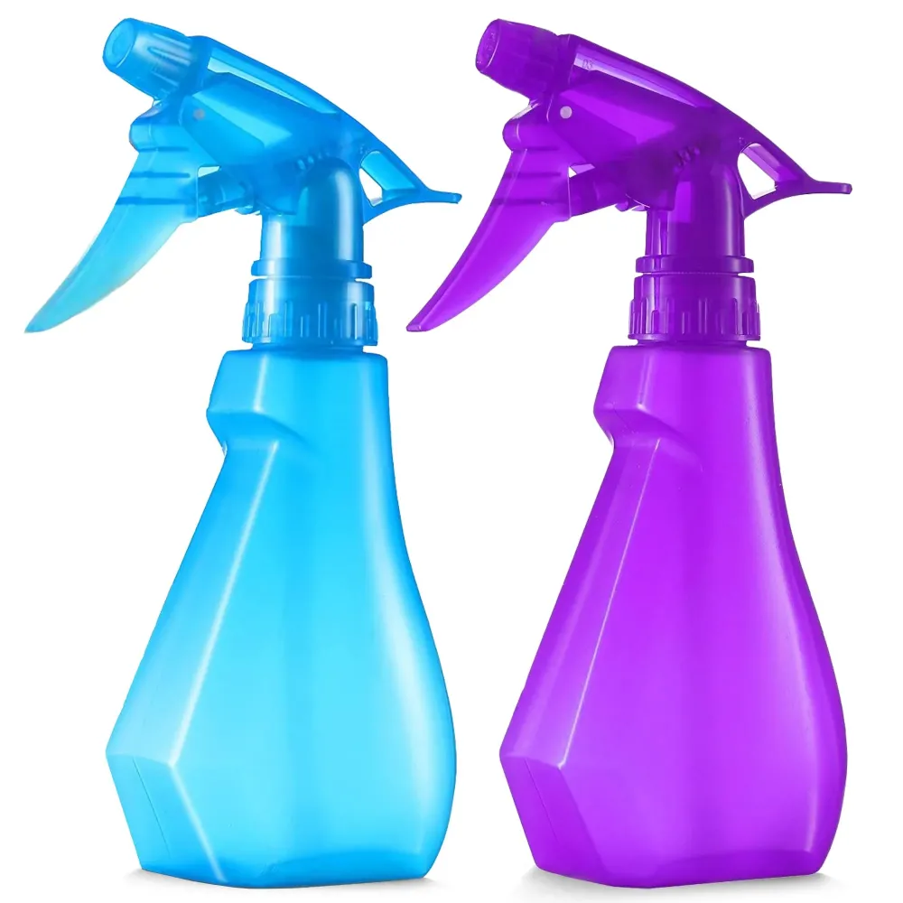 DilaBee Plastic Spray Bottles - 8oz (2 Pack) Water Spray Bottle for Hair, Gardening, Grilling & Cleaning Solution - Empty Spray Bottles for Pet Correction - Spray Bottle BPA Free (Blue-Purple)