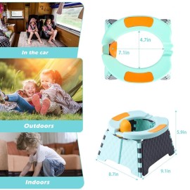 Portable Potty for Toddler Travel, Kids Travel Potty Training Chair with Travel Bag, Baby Potty Training Toilet for Outdoor and Indoor Easy to Clean (Blue) by Yszawmx, Includes 30 Replacement Bags Portable Potty for Toddler Travel, Kids Travel Potty Training Chair with Travel Bag, Baby Potty Training Toilet for Outdoor and Indoor Easy to Clean (Blue) by Yszawmx, Includes 30 Replacement Bags