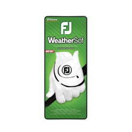 FootJoy Men\'s WeatherSof 2-Pack Golf Glove, White, X-Large, Worn on Left Hand FootJoy Men\'s WeatherSof 2-Pack Golf Glove, White, X-Large, Worn on Left Hand