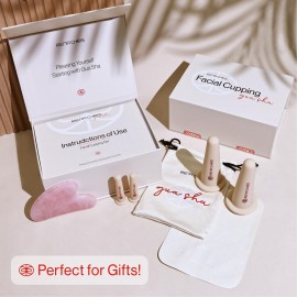 Rena Chris Facial Cupping Set & Gua Sha Facial Tool - Silicone Cupping Set & Rose Quartz Gua Sha Stone - Face Cupping Therapy Set for Natural Skin Care, Puffiness, Lip Plumping(Pink) Rena Chris Facial Cupping Set & Gua Sha Facial Tool - Silicone Cupping Set & Rose Quartz Gua Sha Stone - Face Cupping Therapy Set for Natural Skin Care, Puffiness, Lip Plumping(Pink)